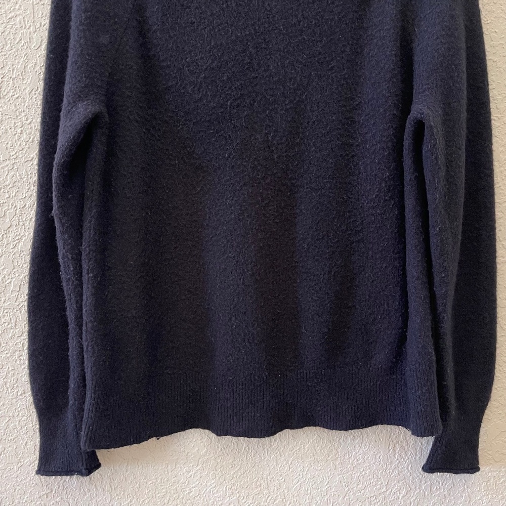 J. Crew Rollneck Sweater Merino Wool Alpaca Casual Cozy Chic Preppy Black Med - Picture 7 of 14